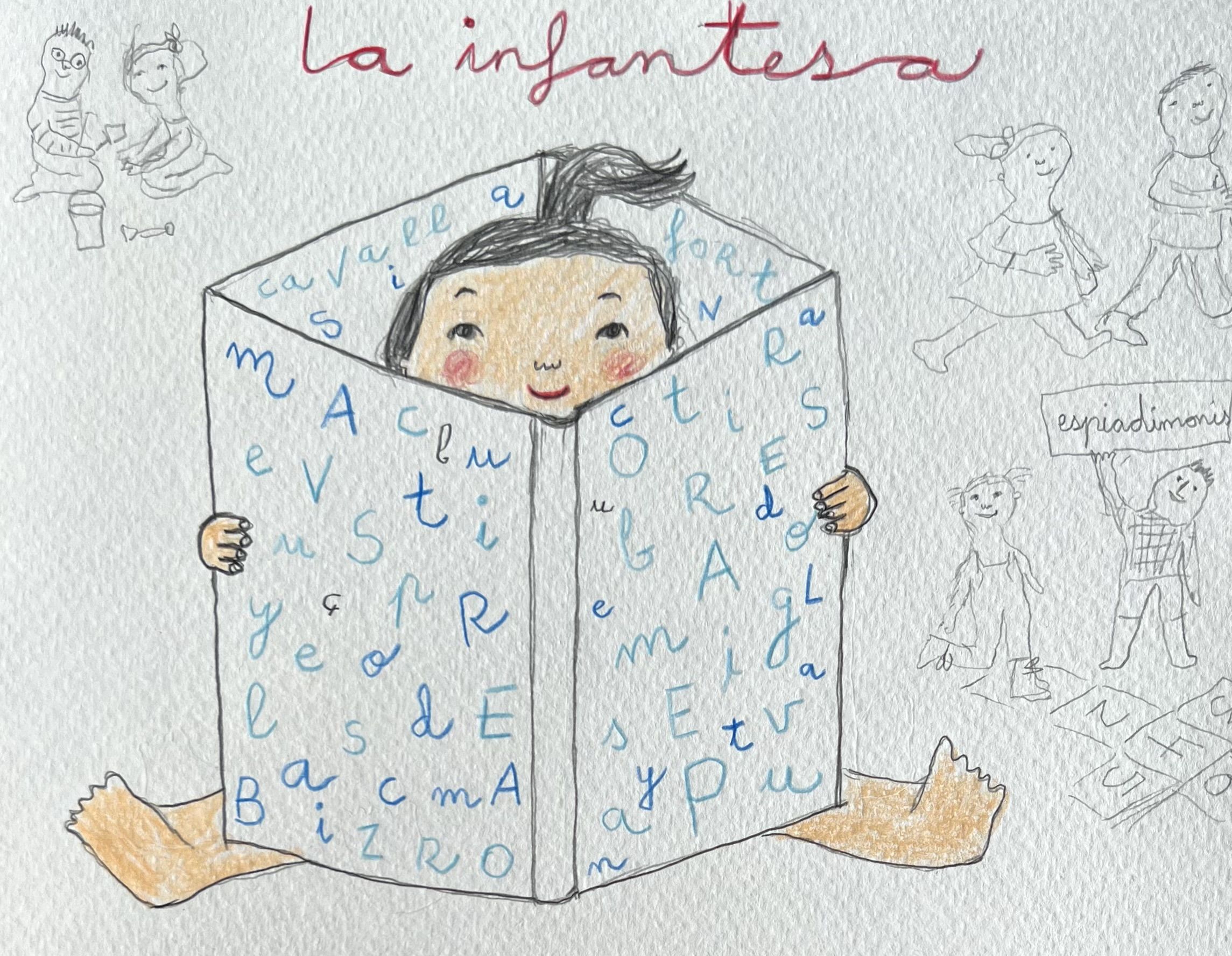 Infantesa. "La infantesa pengim penjam", un text d'Eva Piquer il·lustrat per Eva Armisén.