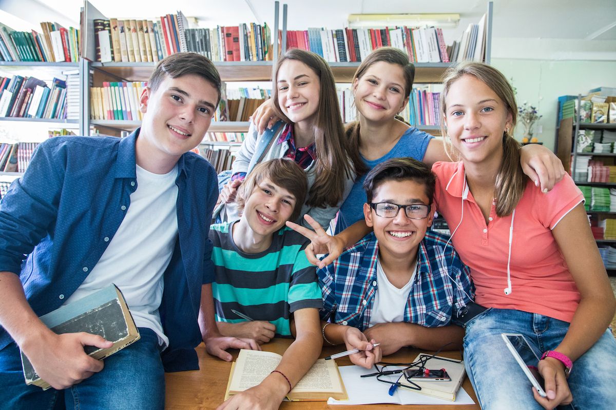 Portrait,Of,A,Group,Of,Teens,Students,At,The,School