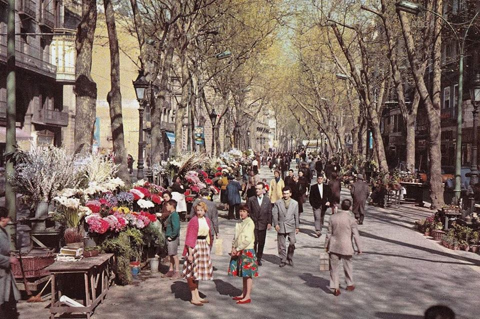 1957 Rambla de les Flors postal Garcia Garrabella col Jorge Àlvarez BDGiacomo Alessandro