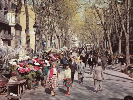 1957 Rambla de les Flors postal Garcia Garrabella col Jorge Àlvarez BDGiacomo Alessandro