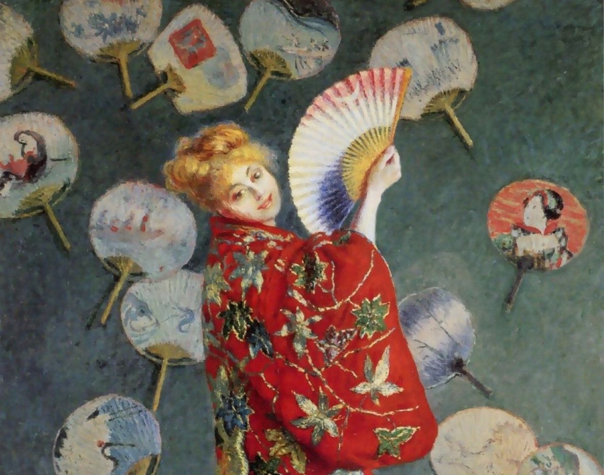 La senyora Monet amb un quimono japonès