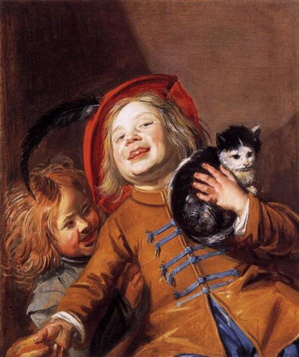 Dos nens amb un gat, 1629 (Judith Leyster)