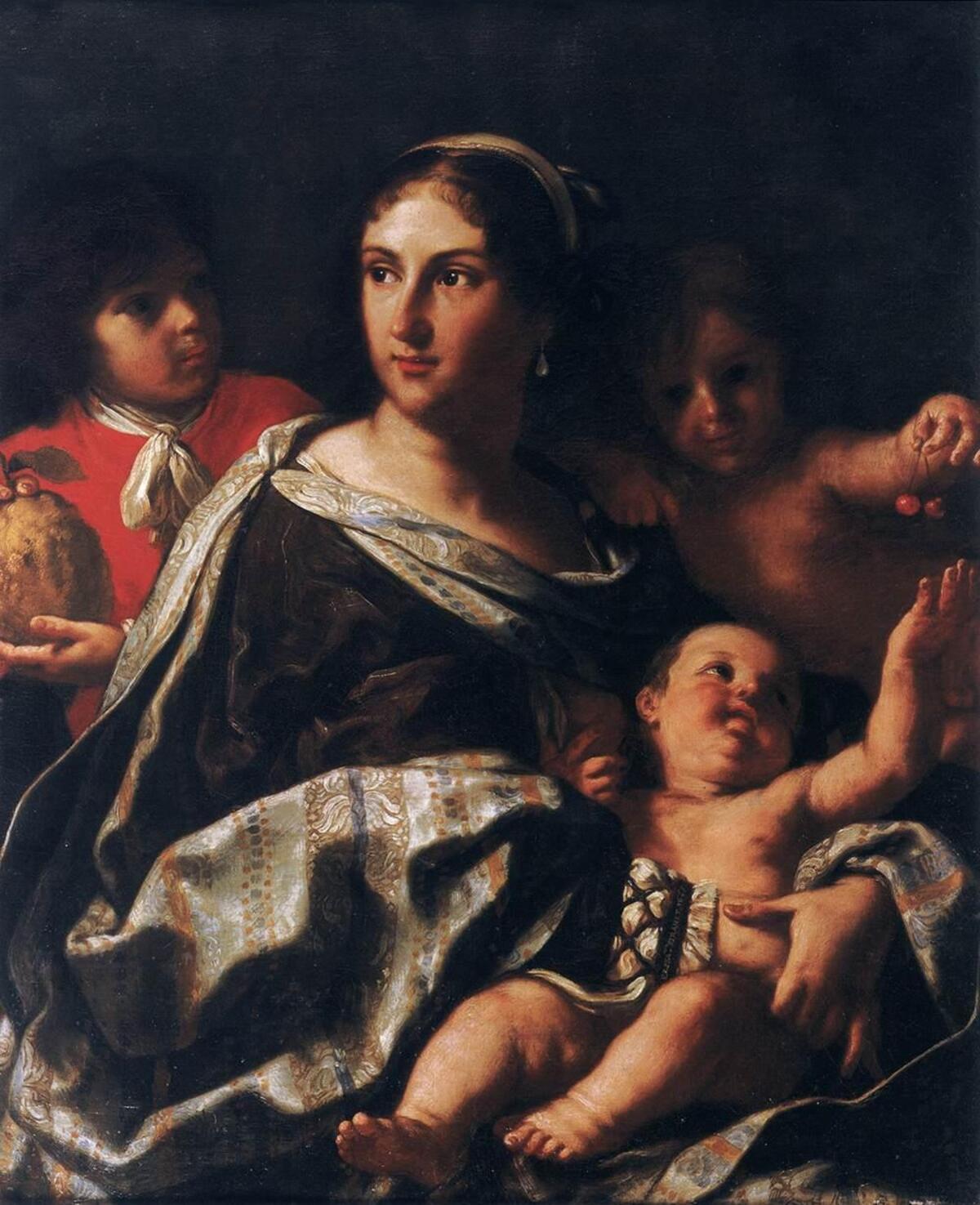 Retrat d’Anna Maria Ranuzzi Marsigli com al·legoria de la caritat, 1665 - Elisabetta Sirani