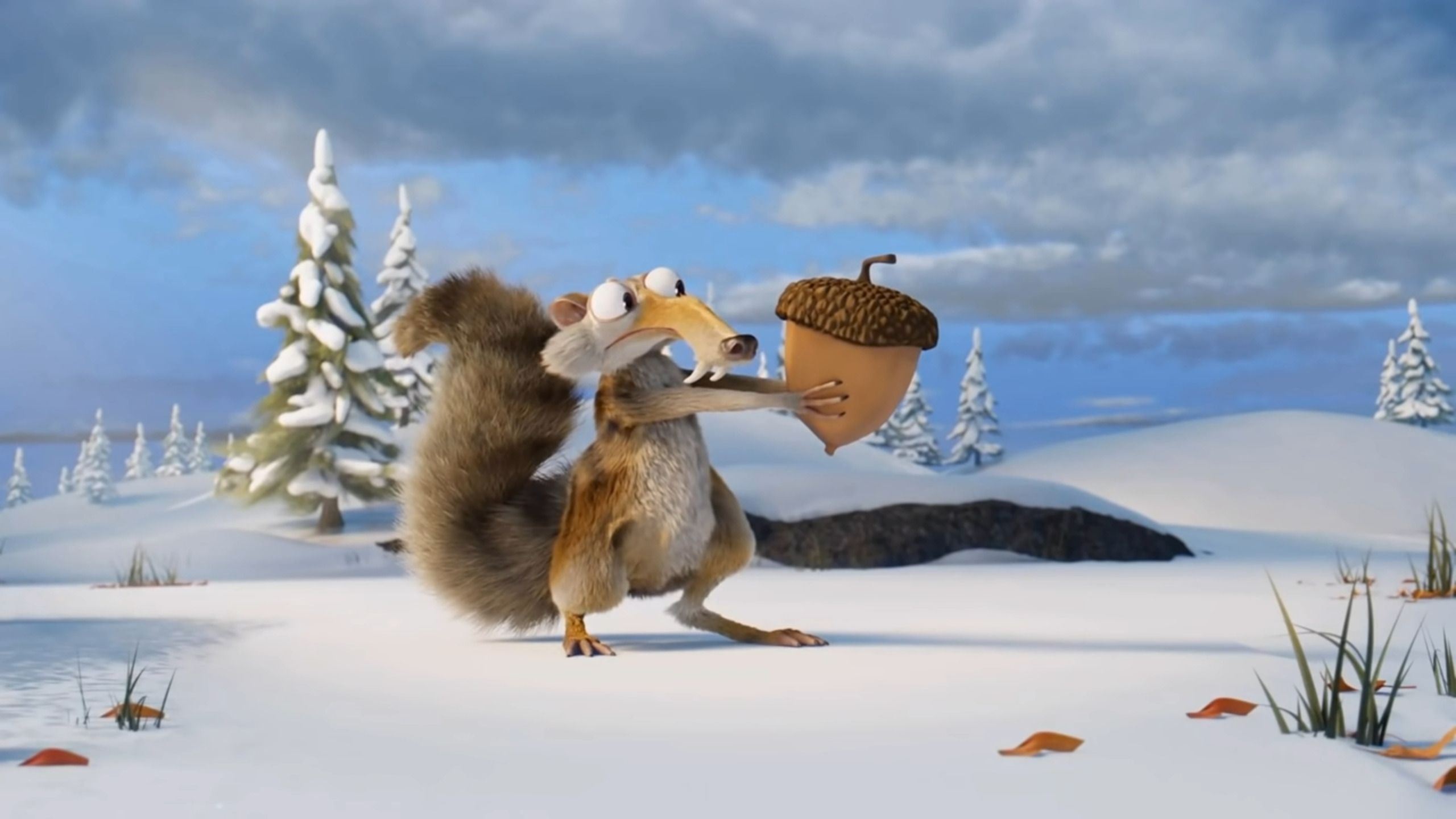 La mascota de Blue Sky Studios, l'esquirol Scrat, i la seva gla