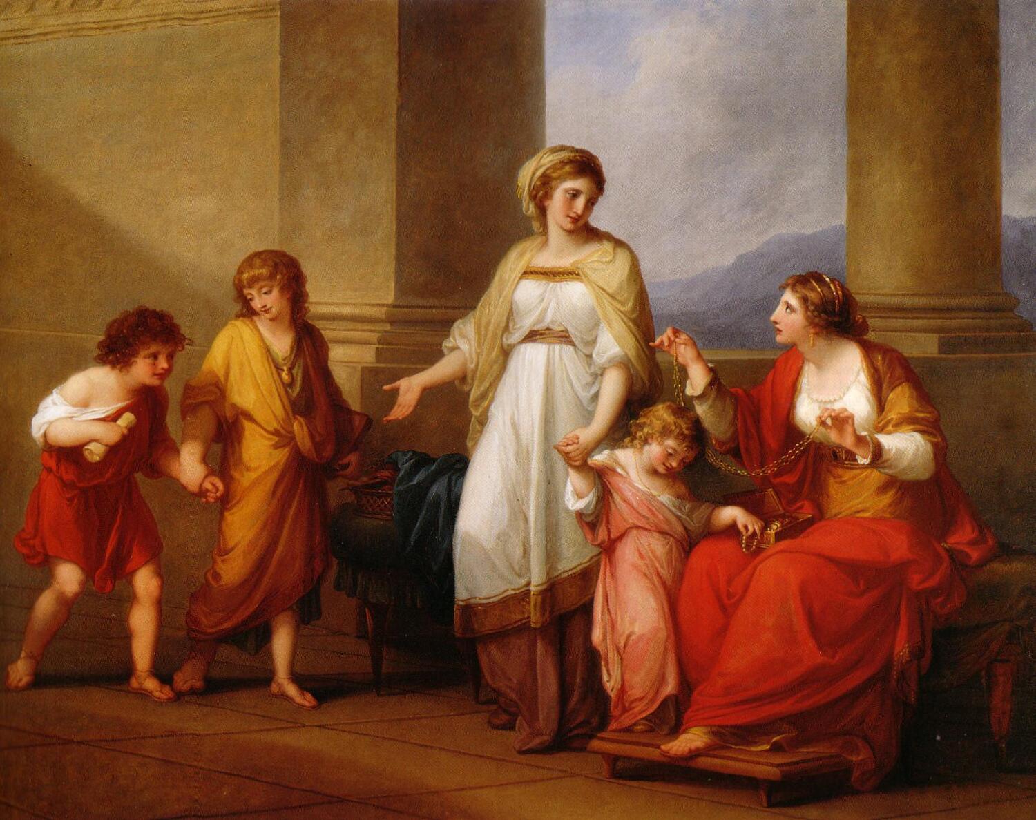 Cornèlia, mare dels Gracos, 1785 (Angelica Kauffman, Suïssa)