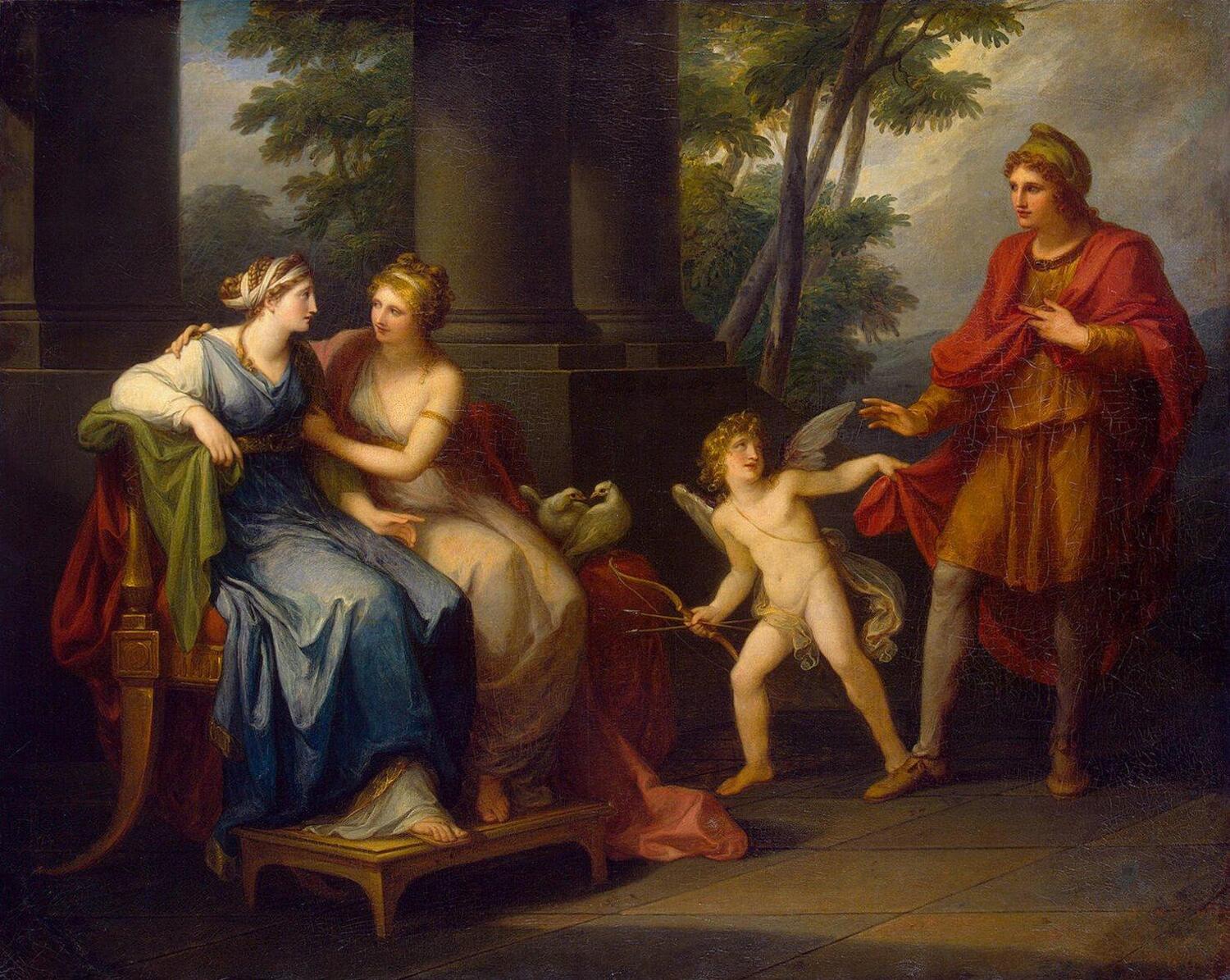 Venus fa que Helena s’enamori de Paris, 1790 (Angelica Kauffman, Suïssa)