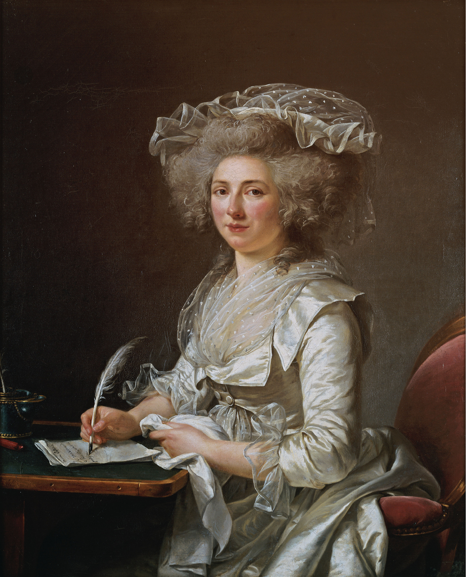 Retrat d’una dona escrivint als seus fills, 1787, Museu de Belles Arts de Quimper