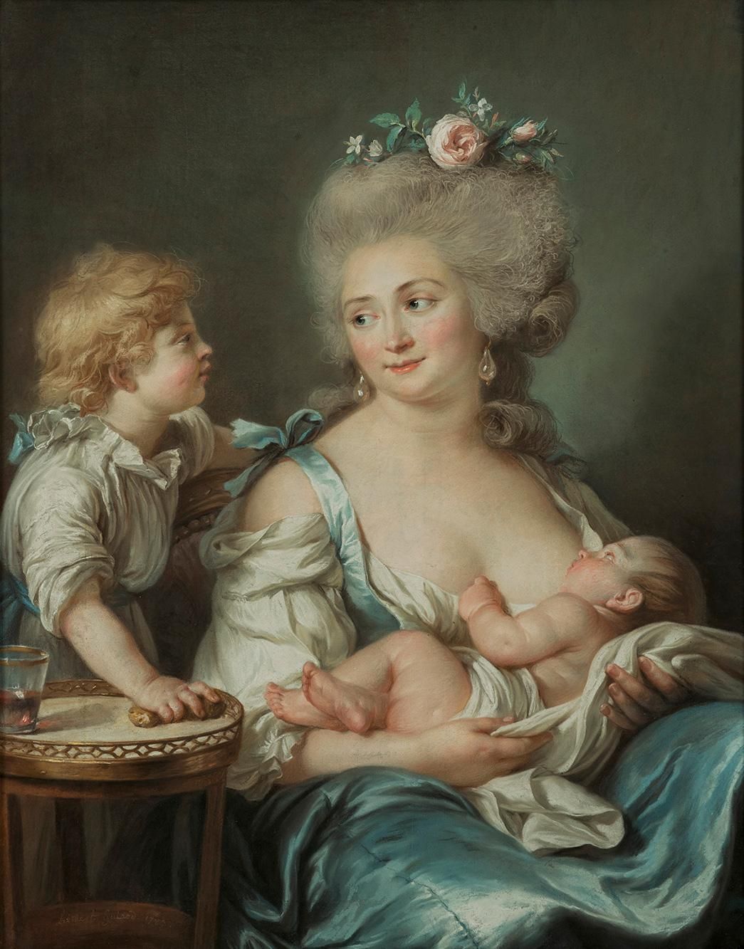 Madame Mitoire i els seus fills, 1783 — Adelaide Labille